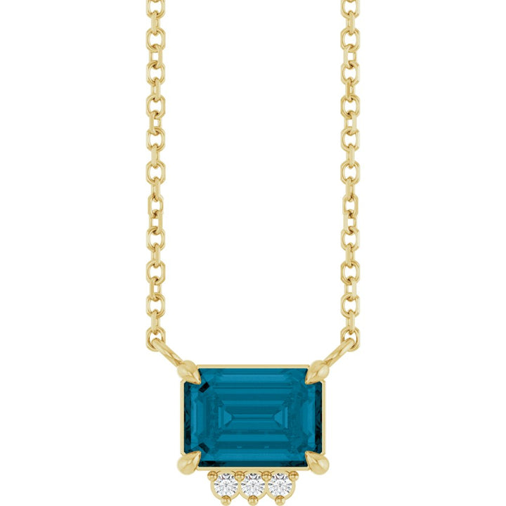 14K Diamond &amp; Gemstone Claw-Prong Necklace
