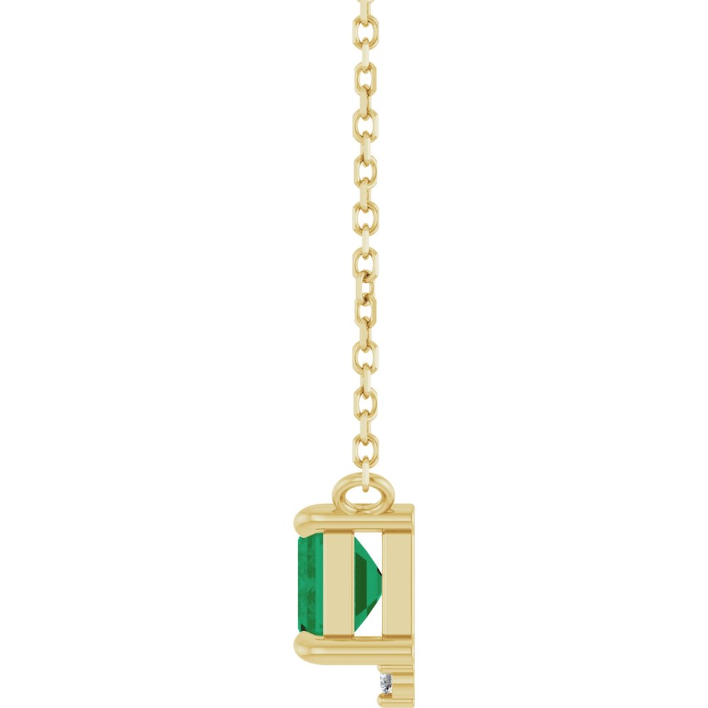 14K Diamond &amp; Gemstone Claw-Prong Necklace