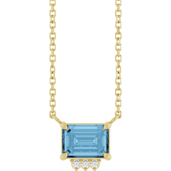 14K Diamond &amp; Gemstone Claw-Prong Necklace