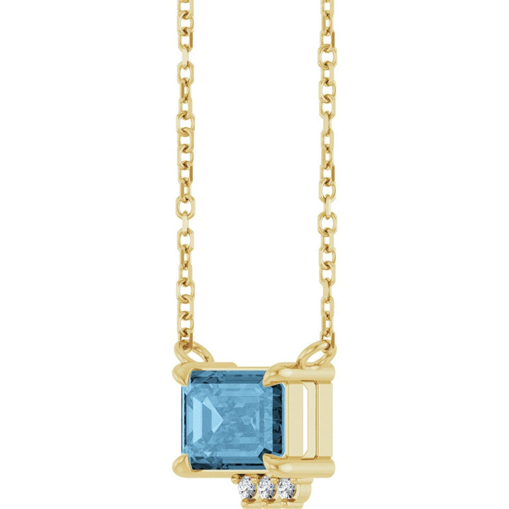14K Diamond &amp; Gemstone Claw-Prong Necklace