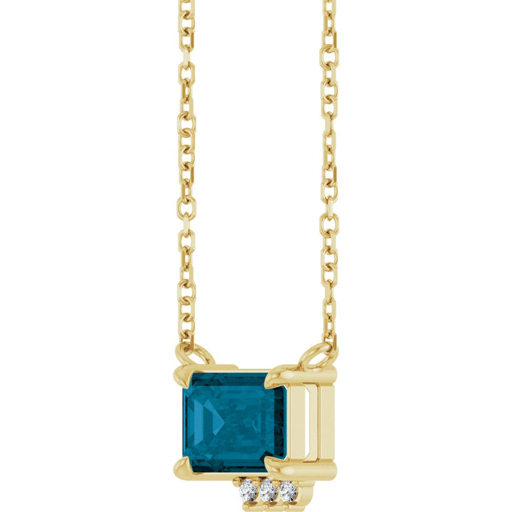 14K Diamond &amp; Gemstone Claw-Prong Necklace