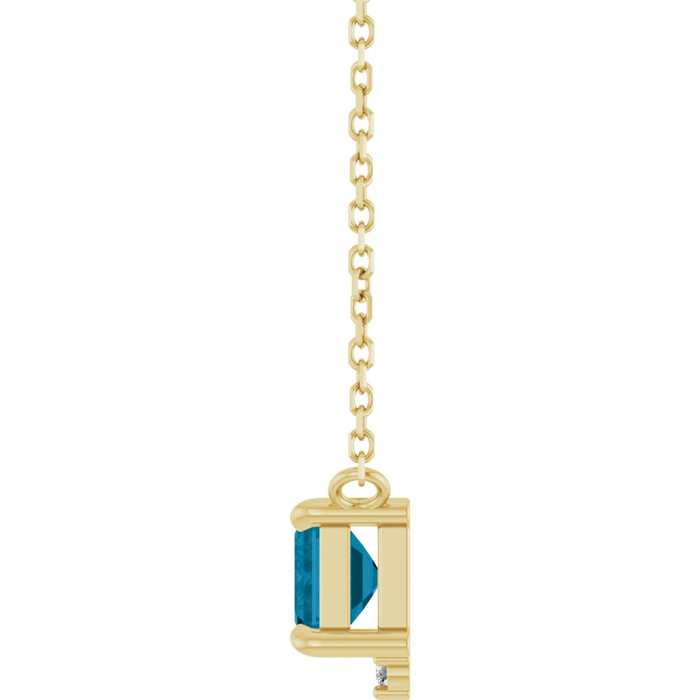 14K Diamond &amp; Gemstone Claw-Prong Necklace