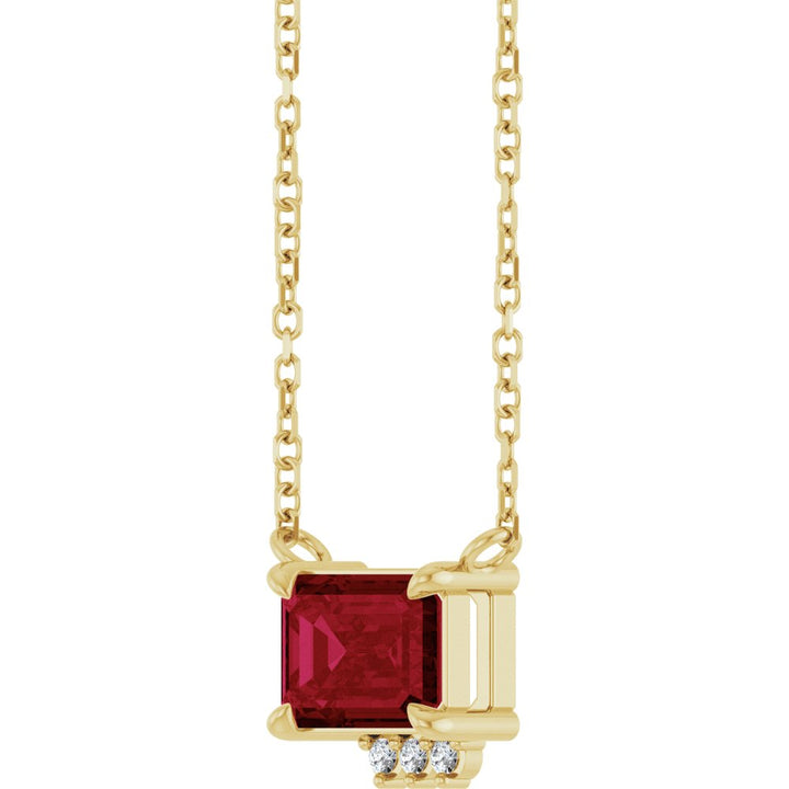 14K Diamond &amp; Gemstone Claw-Prong Necklace