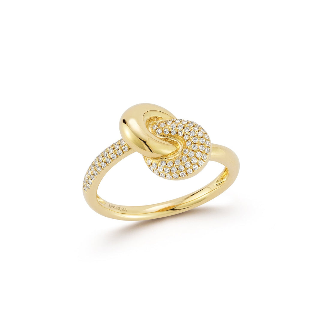 14K Diamond &amp; Gold Jumbo Love Knot Ring-Embark Fine Jewelry