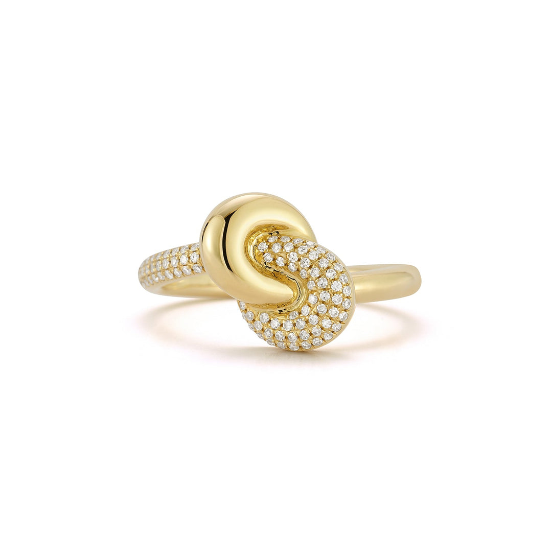 14K Diamond &amp; Gold Jumbo Love Knot Ring-Embark Fine Jewelry
