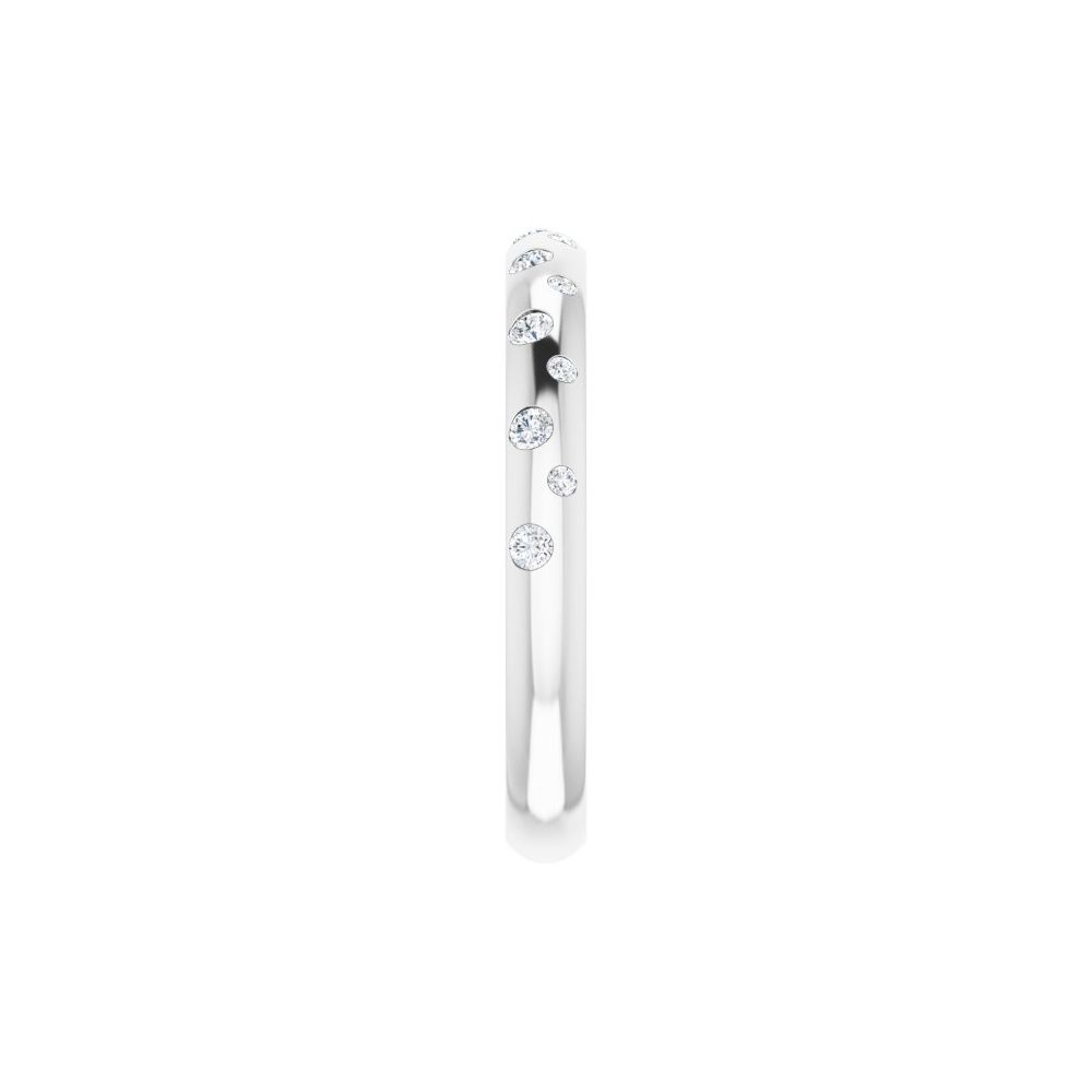14K Diamond Inlay Stackable Ring