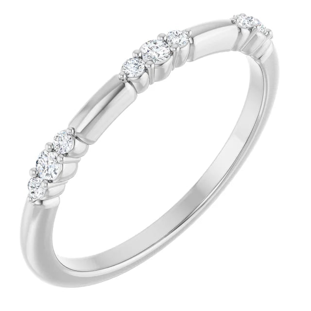 14K Diamond Lace Stack Ring