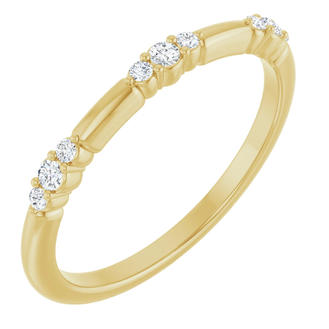 14K Diamond Lace Stack Ring