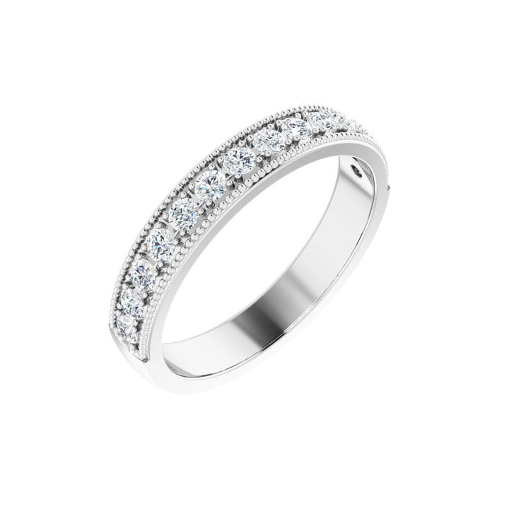 14K Diamond Milgrain Anniversary Band