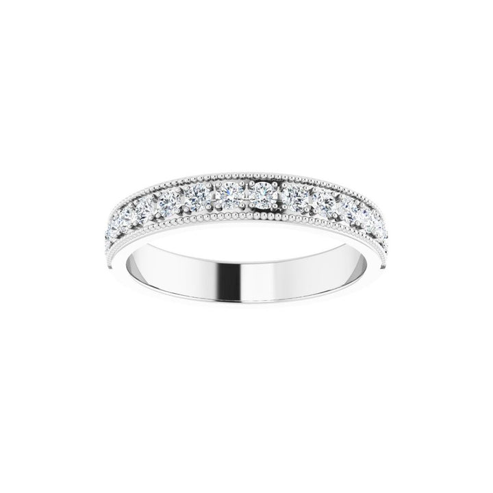 14K Diamond Milgrain Anniversary Band