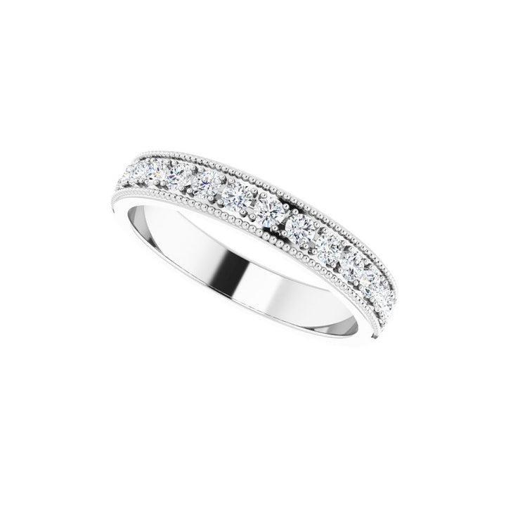 14K Diamond Milgrain Anniversary Band