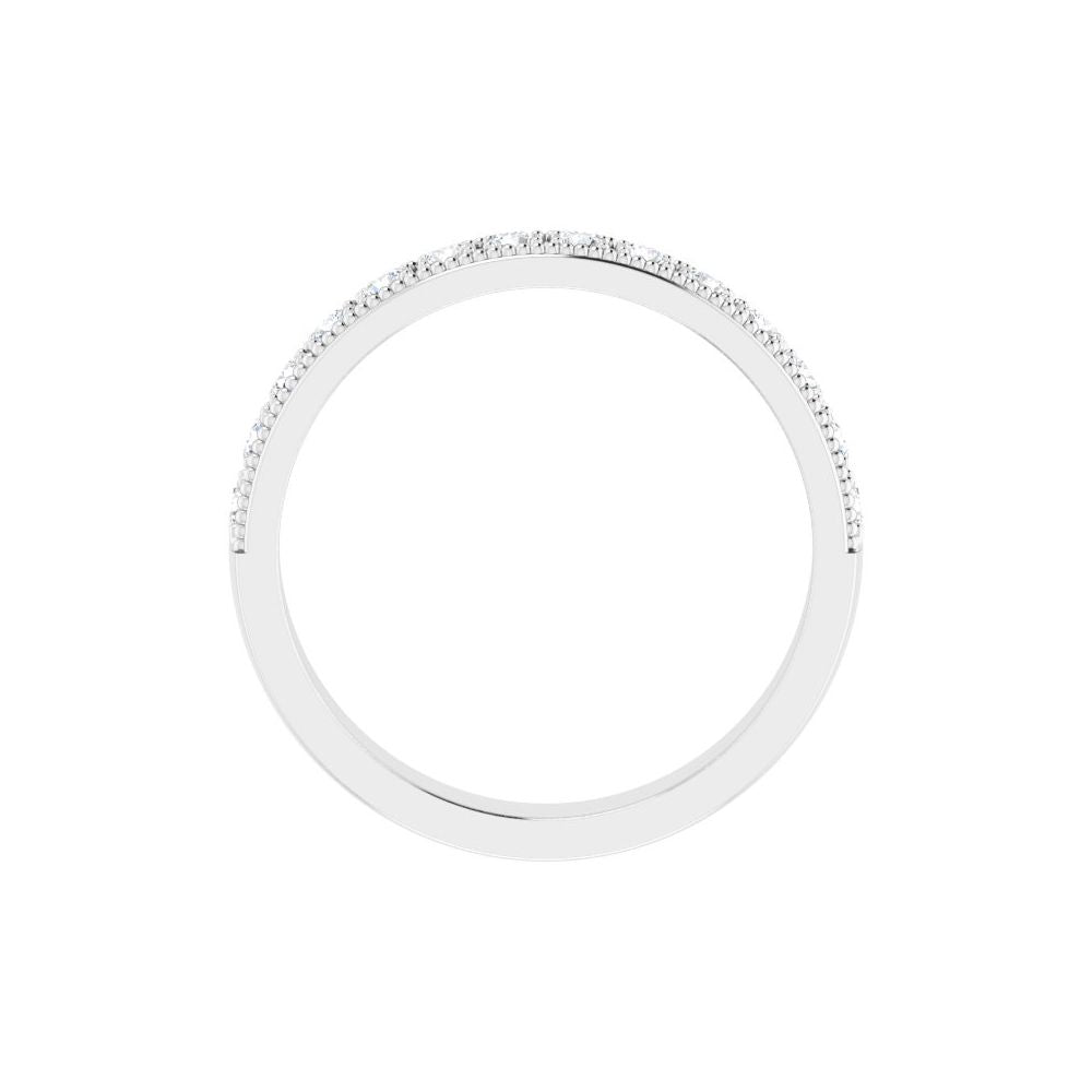 14K Diamond Milgrain Anniversary Band