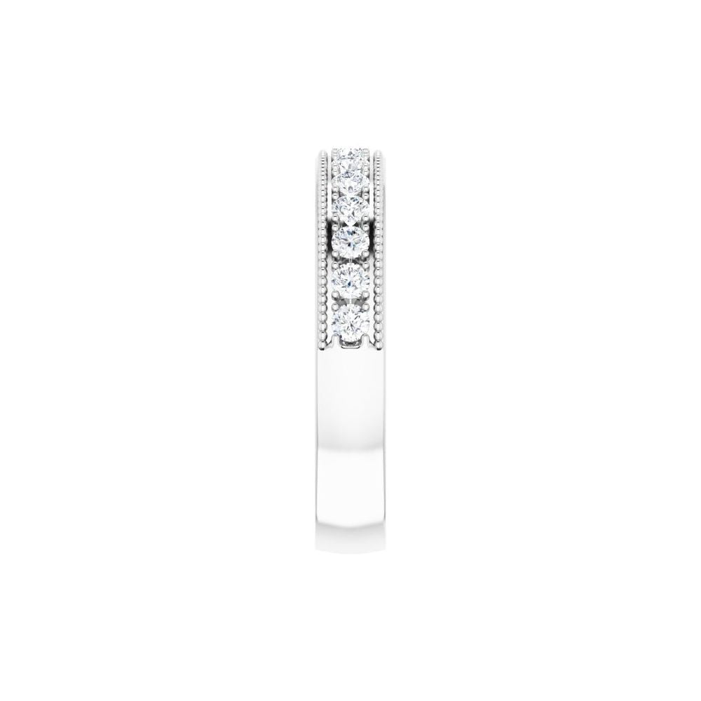 14K Diamond Milgrain Anniversary Band