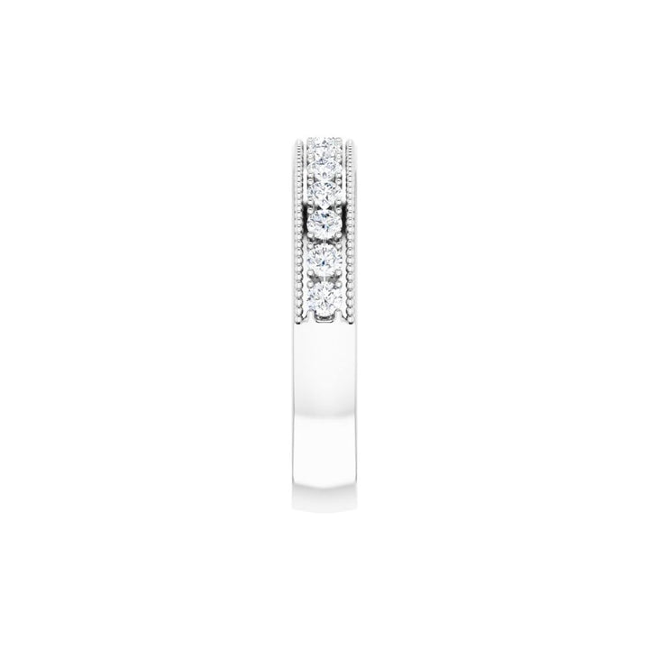 14K Diamond Milgrain Anniversary Band