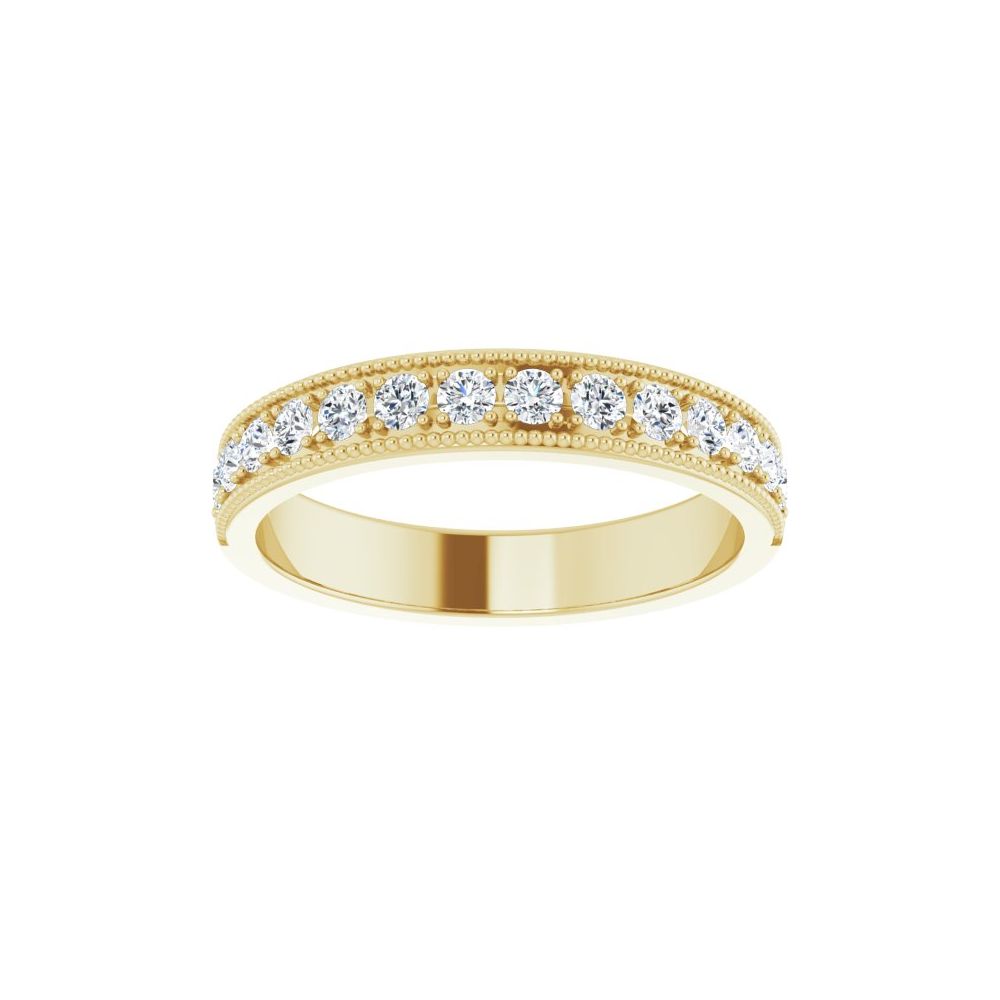 14K Diamond Milgrain Anniversary Band