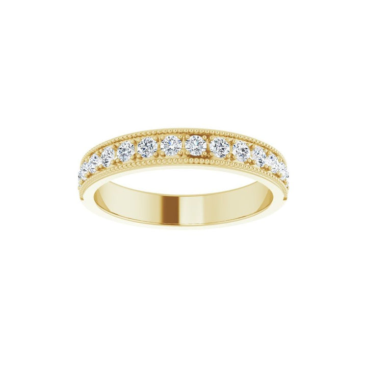14K Diamond Milgrain Anniversary Band