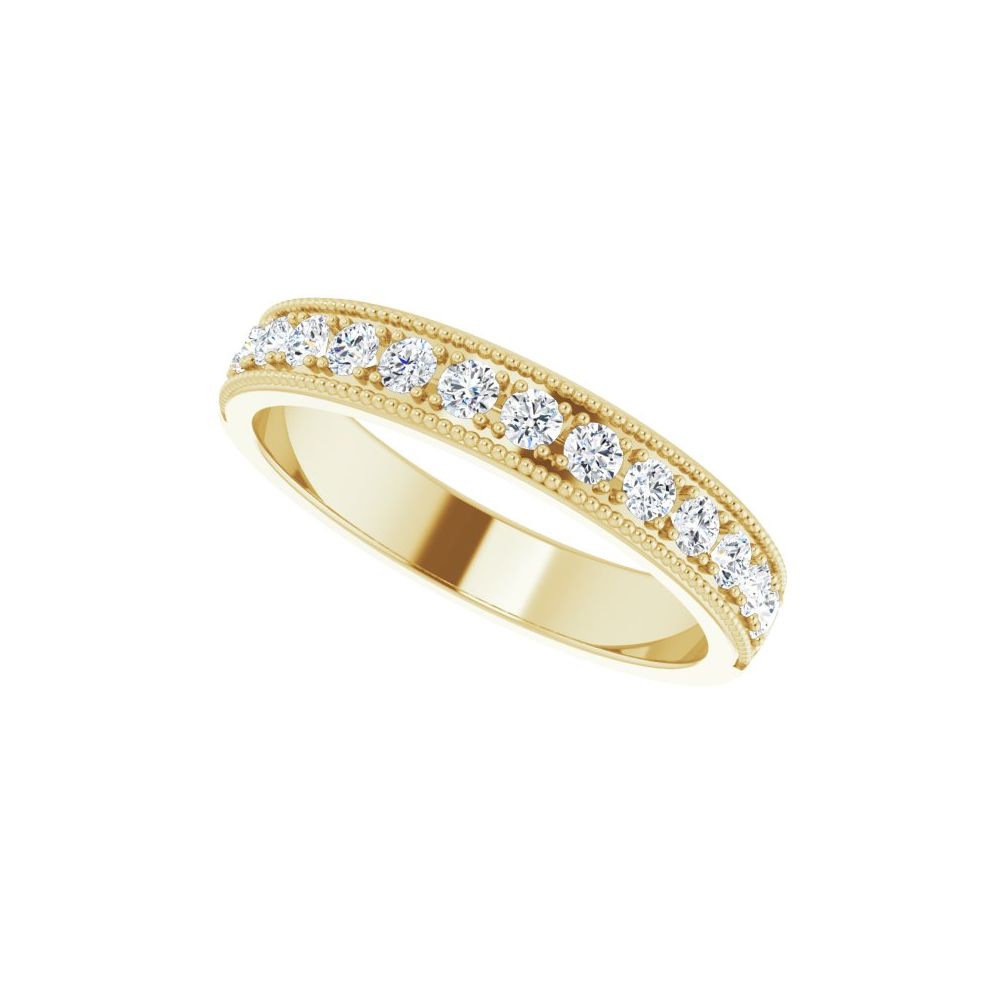 14K Diamond Milgrain Anniversary Band