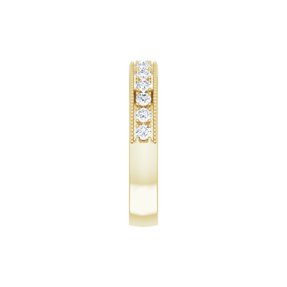 14K Diamond Milgrain Anniversary Band