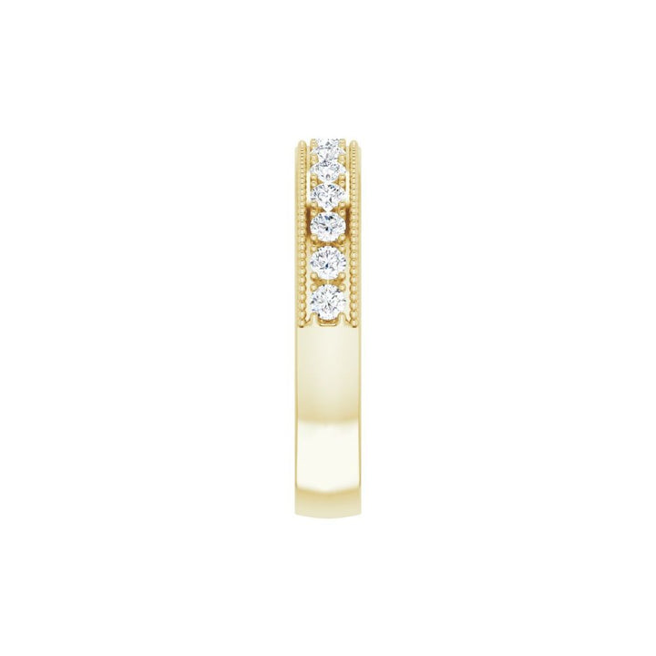 14K Diamond Milgrain Anniversary Band
