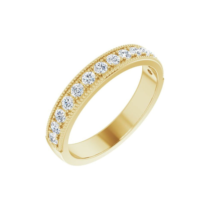 14K Diamond Milgrain Anniversary Band