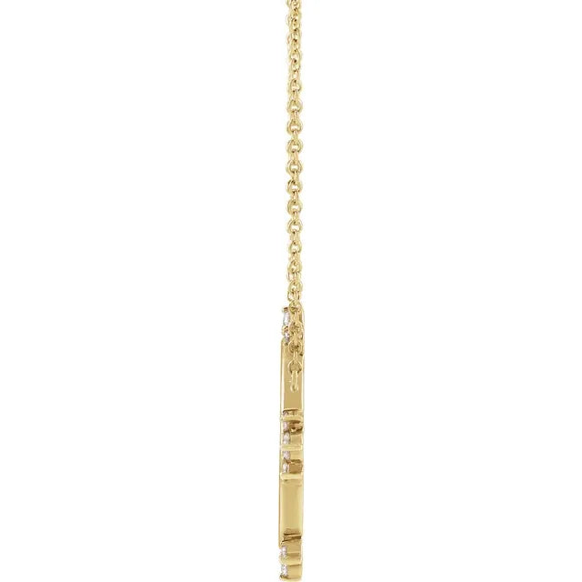 14K Diamond Miraculous Medal Necklace