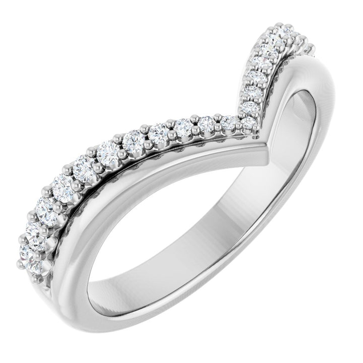 14K Diamond Pave Contour Band