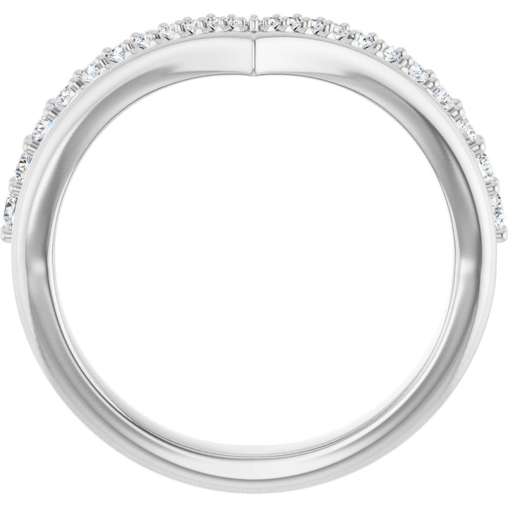 14K Diamond Pave Contour Band