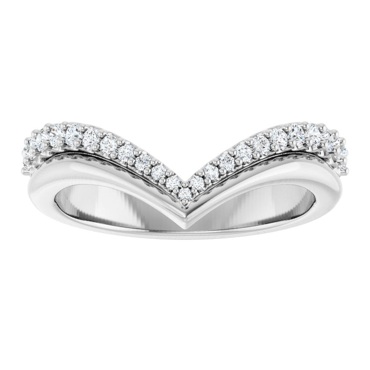 14K Diamond Pave Contour Band
