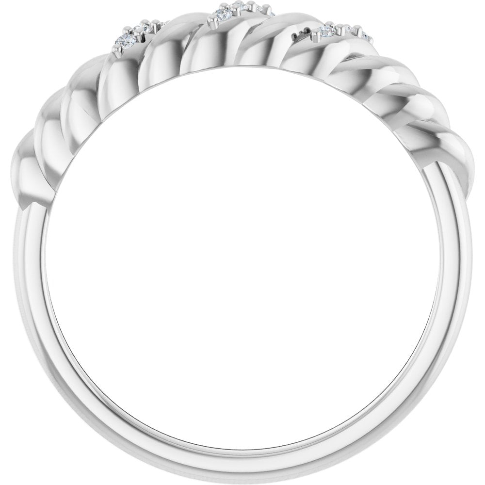 14K Diamond Rope Dome Ring