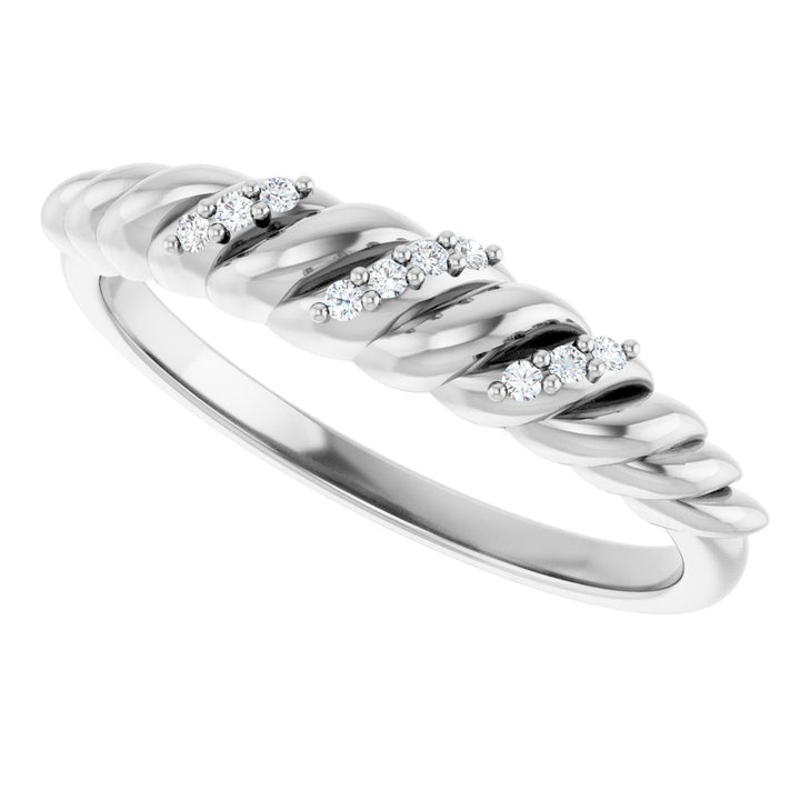 14K Diamond Rope Dome Ring