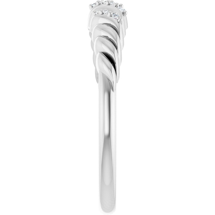 14K Diamond Rope Dome Ring