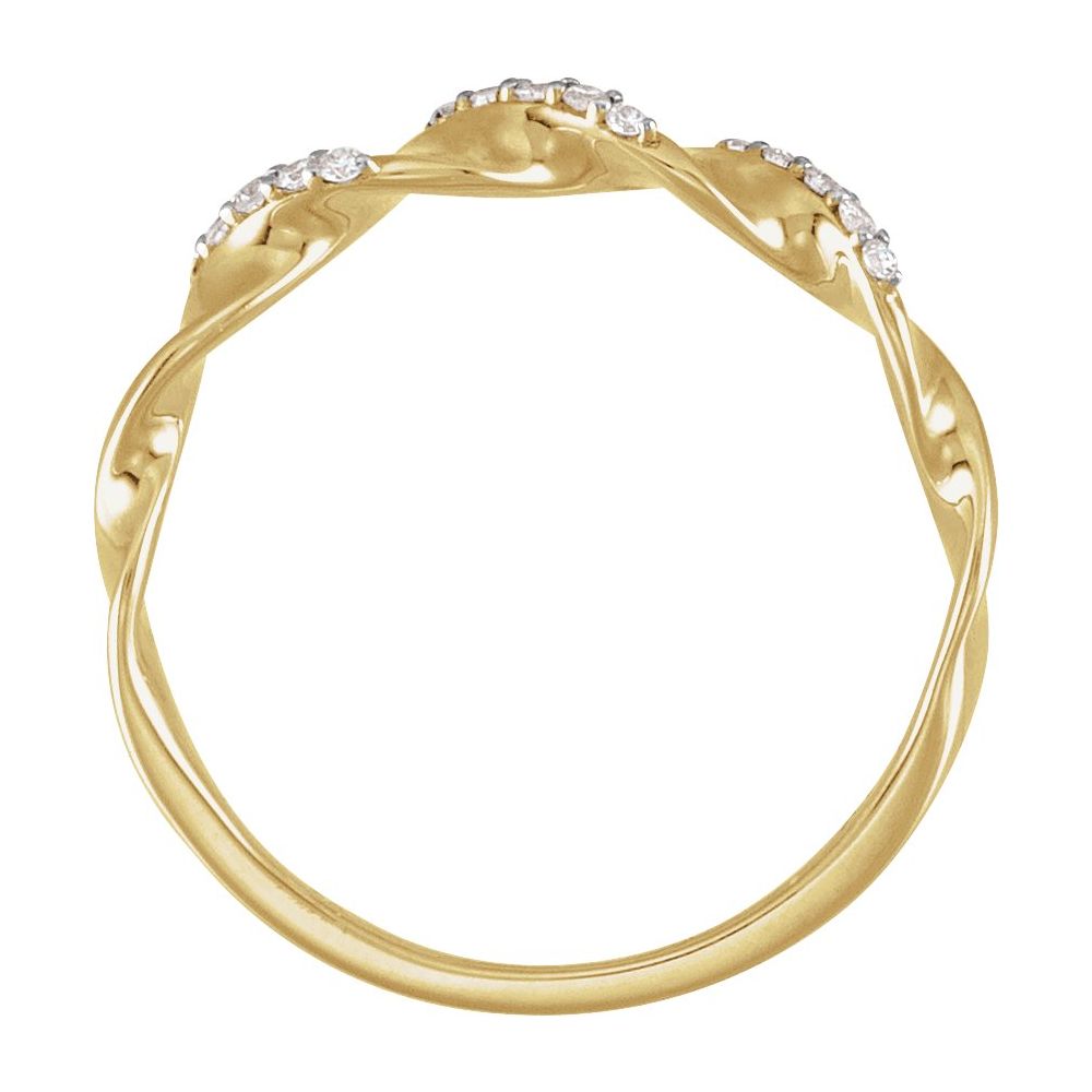 14K Diamond Spiral Anniversary Ring