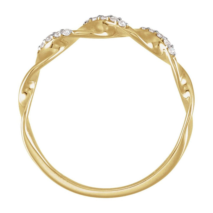 14K Diamond Spiral Anniversary Ring