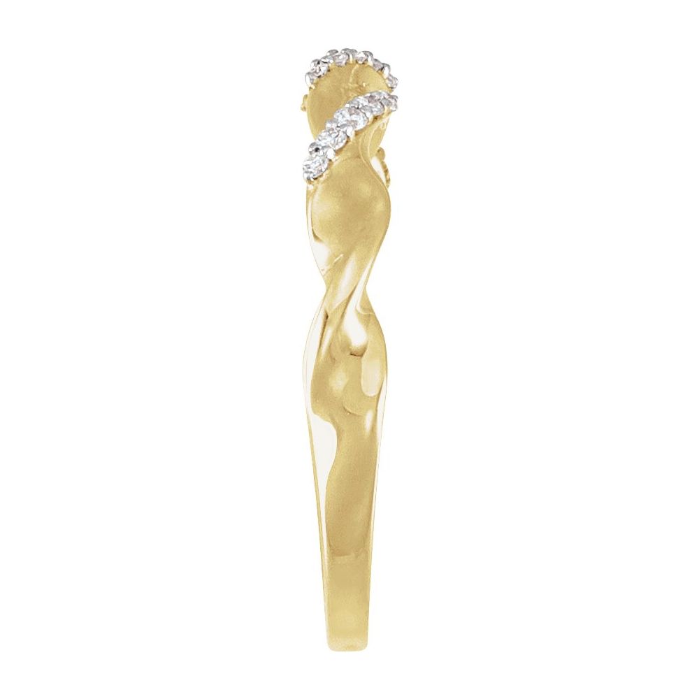 14K Diamond Spiral Anniversary Ring