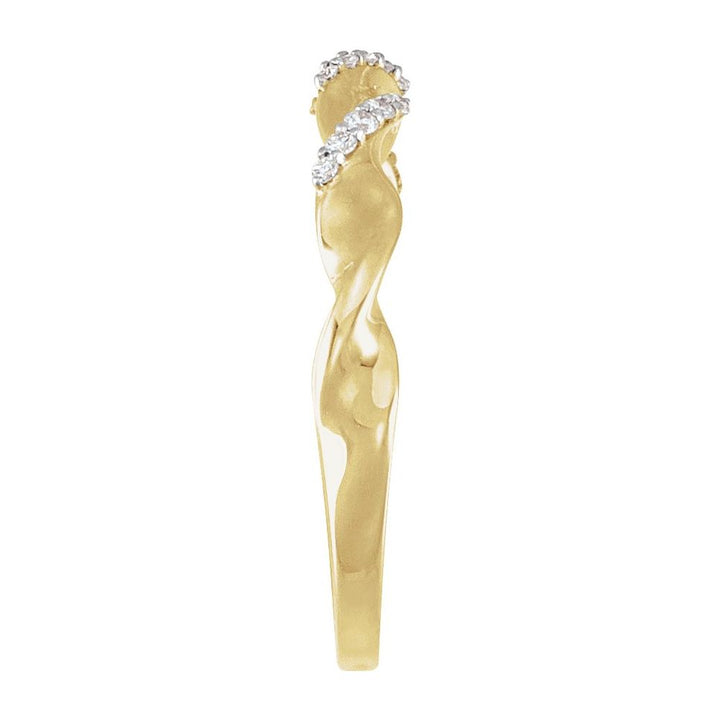14K Diamond Spiral Anniversary Ring