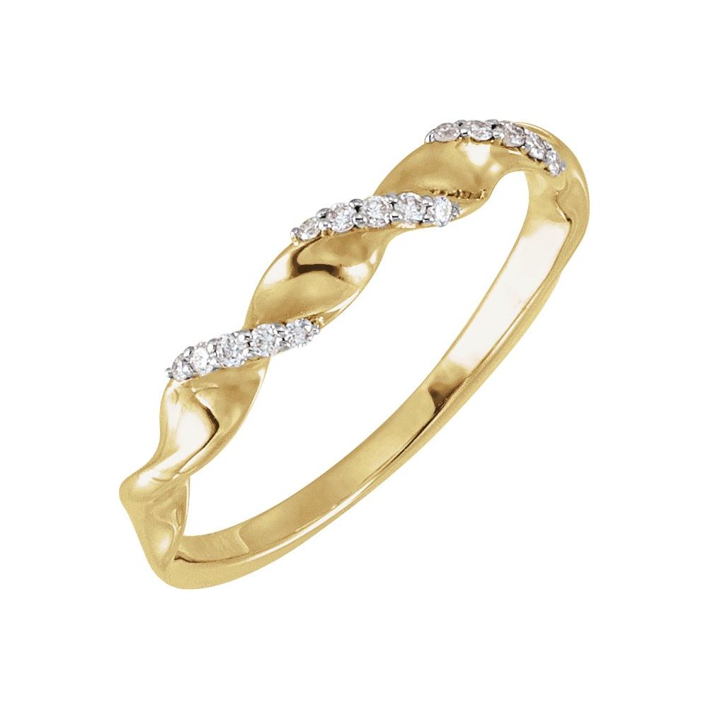 14K Diamond Spiral Anniversary Ring