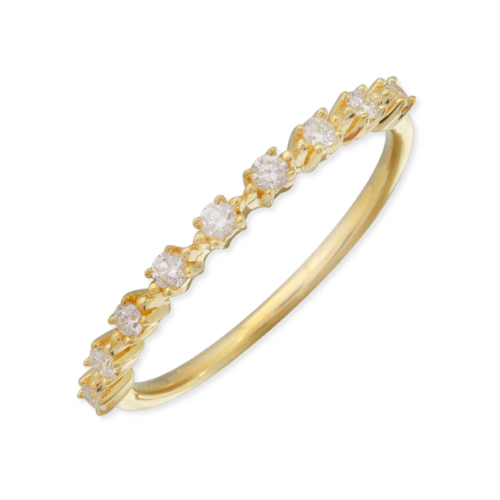 14K Diamond Stack Ring