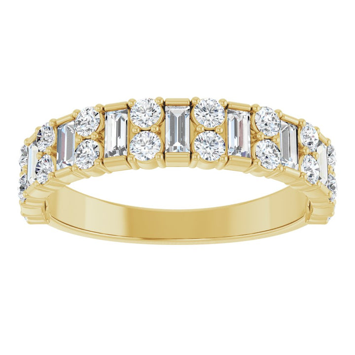 14K Diamond Stacked Anniversary Band
