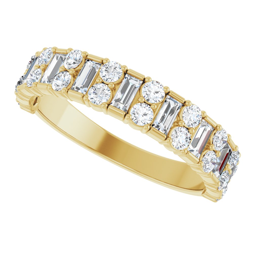 14K Diamond Stacked Anniversary Band