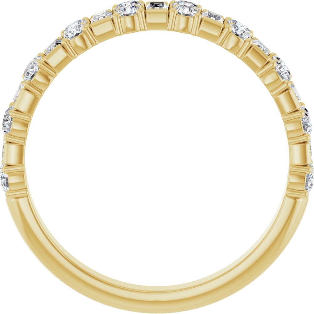 14K Diamond Stacked Anniversary Band