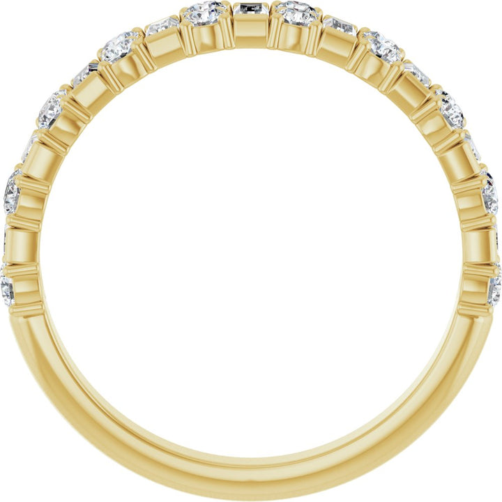 14K Diamond Stacked Anniversary Band