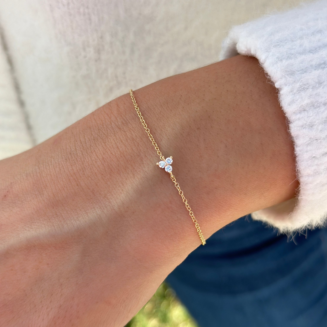 14K Diamond Trio Bracelet
