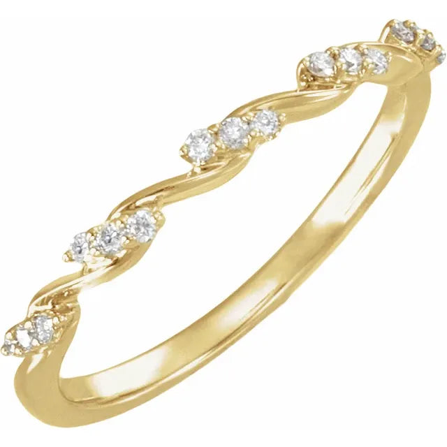 14K Diamond Twist Ring-Embark Fine Jewelry