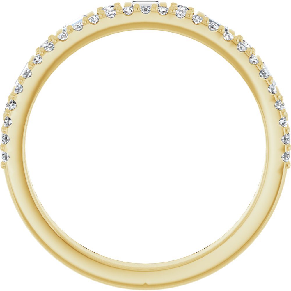 14K Double Row Diamond Anniversary Band