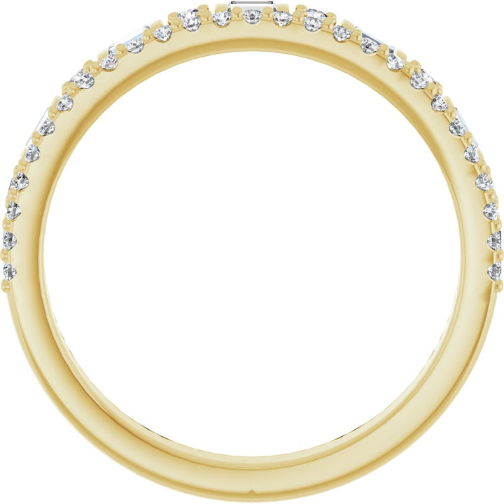 14K Double Row Diamond Anniversary Band