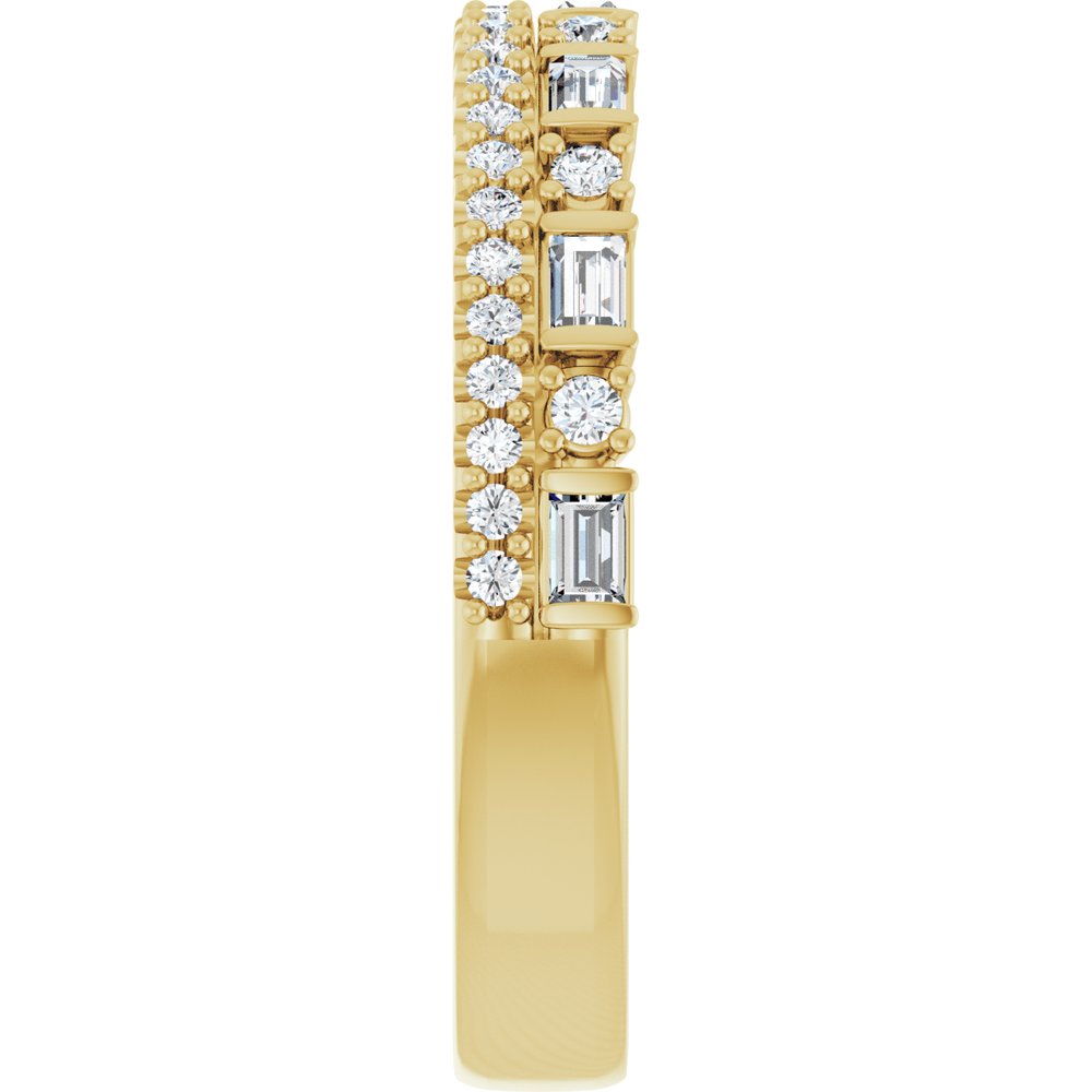 14K Double Row Diamond Anniversary Band
