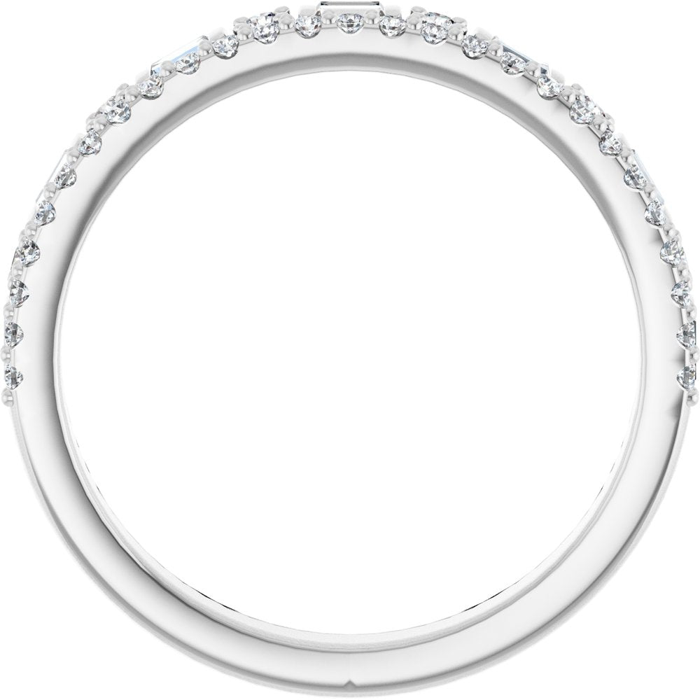 14K Double Row Diamond Anniversary Band