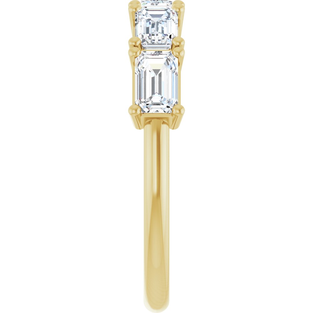 14K East West Emerald-Cut Diamond Anniversary Band