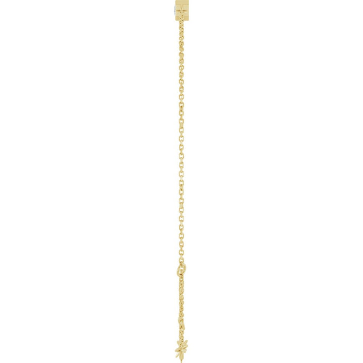 14K Emerald-Cut Bezel Diamond Bracelet