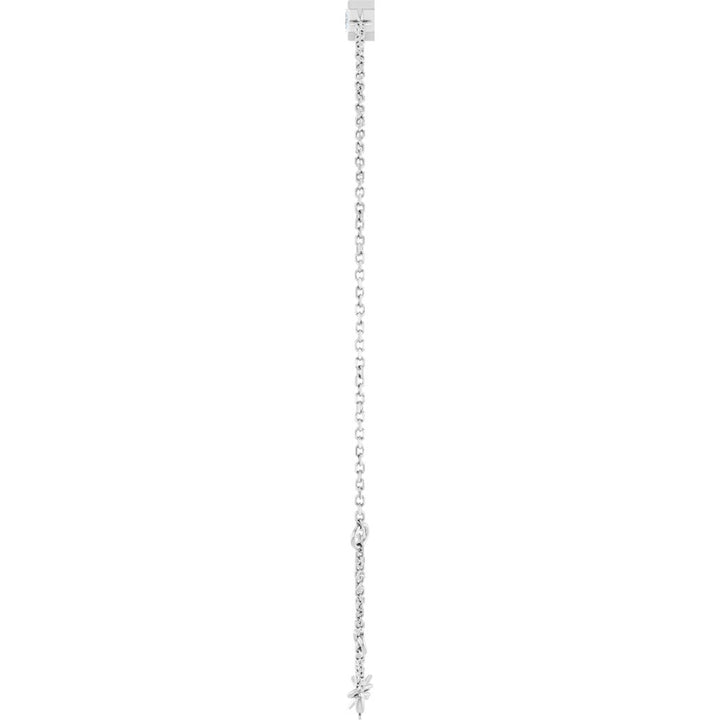 14K Emerald-Cut Bezel Diamond Bracelet